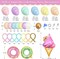 Pastel Donut Balloon Arch Garland Kit, 162pcs Donut Two Sweet One Birthday Party Supplies Girl Pastel Sprinkle Confetti Candy Ice Cream Foil Balloons for First Birthday Party Baby Shower Decoration